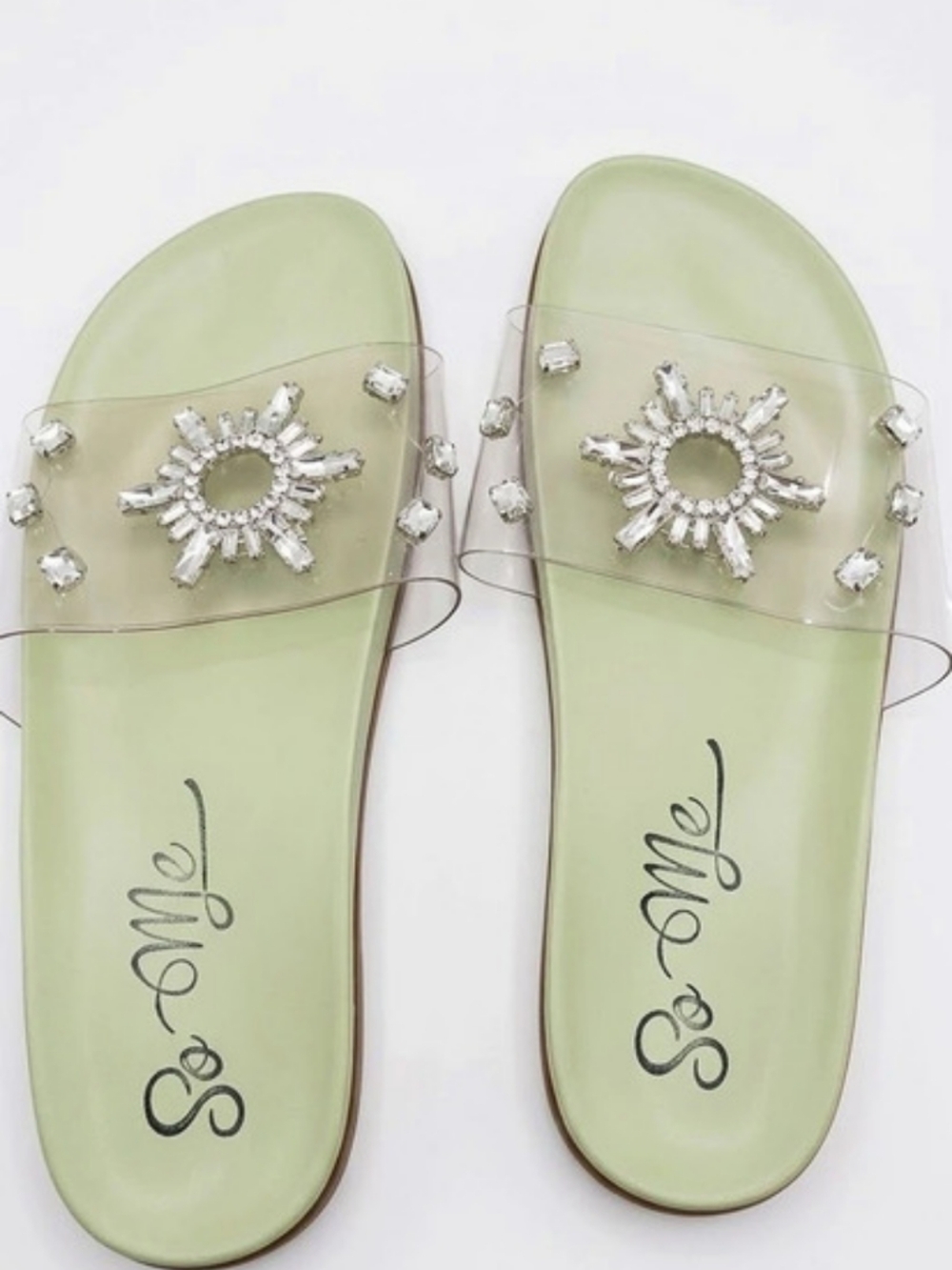 So me 12sandals featuring a transparent plastic s